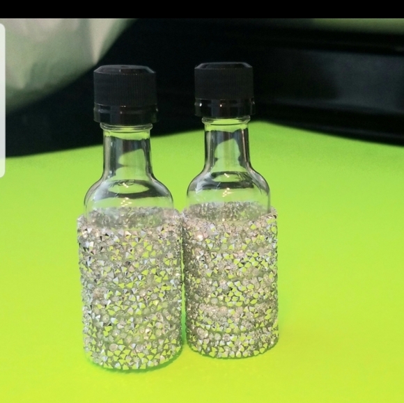 Rhinestone travel mini plastic liquor bottles bar - Picture 5 of 5
